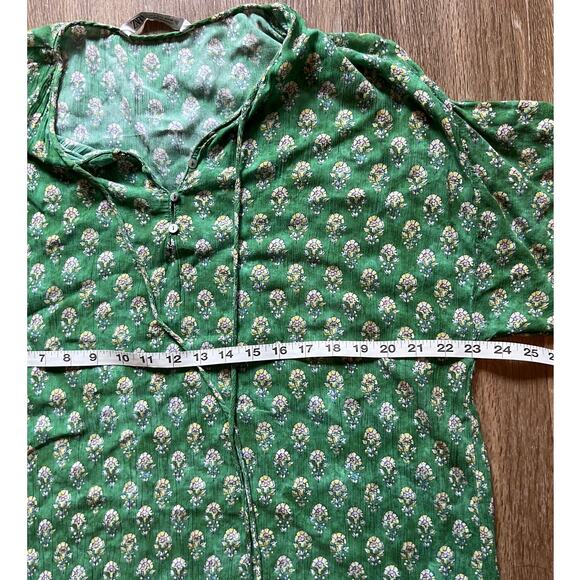 Zara Green print midi dress Large 3123566 - Picture 4 of 8